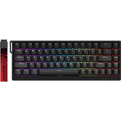 Madlions професионална геймърска механична клавиатура MAD 68 HE RGB - 1K, Magnetic Amber Pro Switches - Black