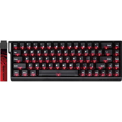 Madlions професионална геймърска механична клавиатура MAD 68 HE Flagship V2 - 8K, Magnetic Amber Pro Switches - Black