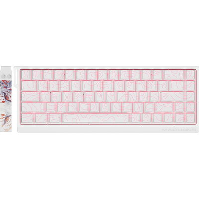 Madlions професионална геймърска механична клавиатура MAD 68 HE Flagship V2 - 8K, Magnetic Amber Pro Switches - White