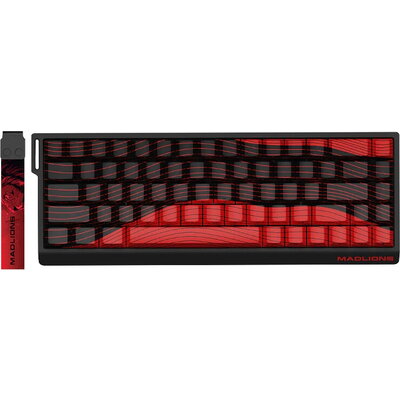 Madlions професионална геймърска механична клавиатура MAD 68 R - 8K, Kunlun Magnetic Switches - Black/Red