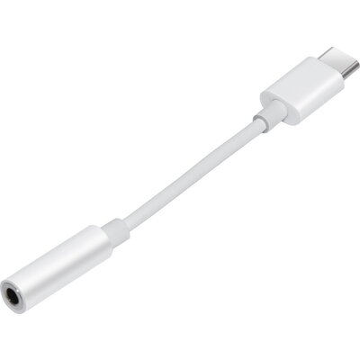 Makki преходник Adapter Type-C M to 3.5mm audio jack 4P F, White - MAKKI-CBL-C-AUDIO-WH