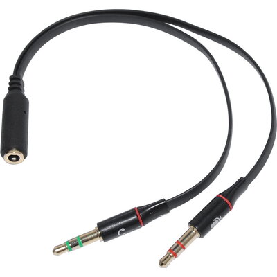 Makki преходник Adapter 3.5mm 4pin F / 2 x 3.5mm M - MAKKI-CBL-SP40