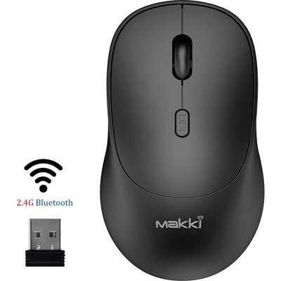 Makki безжична мишка Wireless Mouse MAKKI-MSX-2401 - USB-C, Silent, 1600dpi, 2.4G, Bluetooth, Rechargeable