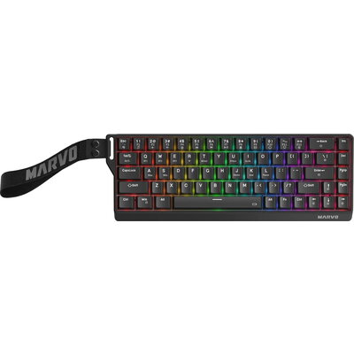 Marvo безжична механична геймърска клавиатура Wireless Gaming Mechanical keyboard Saber 65W KG965W - 1K, Banana Crystal [Linear]