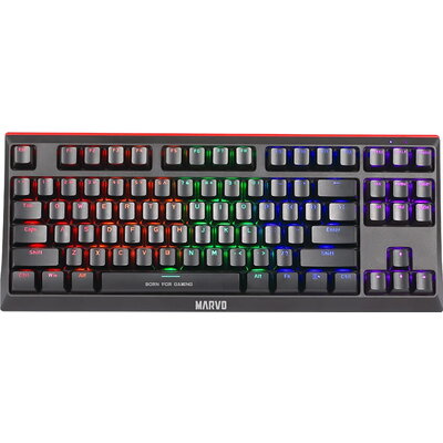 Marvo механична геймърска клавиатура KG953G - Blue switches, TKL RGB