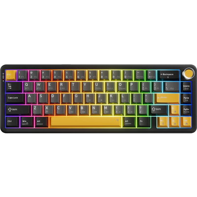 Marvo безжична механична геймърска клавиатура Titan 65 - KG984W Black - Banana Crystal [Linear]