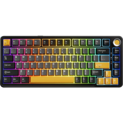 Marvo безжична механична геймърска клавиатура Titan 75 - KG985W Black - Banana Crystal [Linear]