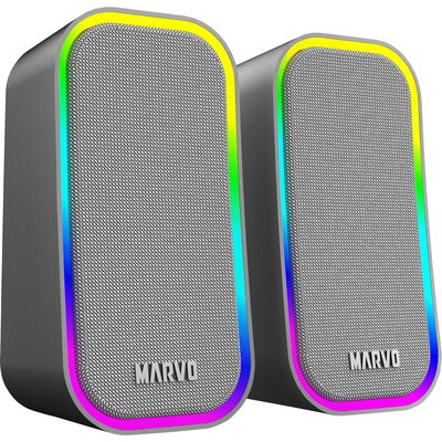 Marvo Тонколони Gaming Speakers 2.0 6W Havoc 20 Grey