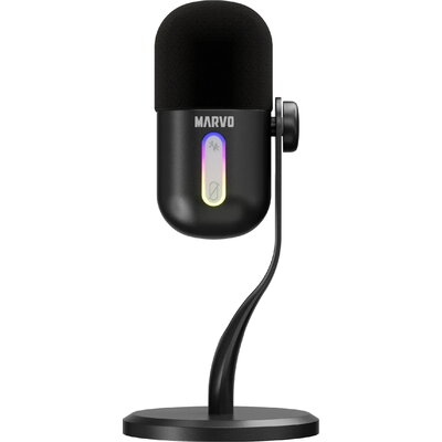 Marvo Геймърски микрофон Gaming USB Microphone - Blast 50 MIC-08 Black - USB, RGB