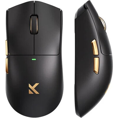 MCHOSE професионална геймърска мишка K7 Ultra Black - Wireless Gaming Mouse - Dual 8K, Omron Mechanical, Magnetic Charging Dock