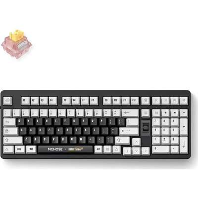 Геймърска механична клавиатура MCHOSE UT98 Classic Therapy - Silent Peach V3 Switch