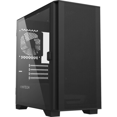 Montech кутия AIR 100 LITE, Micro ATX Case, TG, 2x120mm Fans, Black