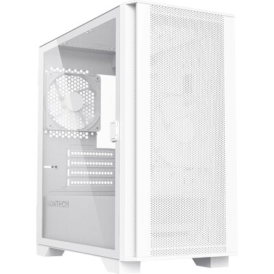 Montech кутия AIR 100 LITE, Micro ATX Case, TG, 2x120mm Fans, White