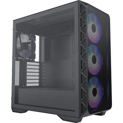 Montech кутия AIR 903 MAX, Mid-tower, TG, 4x140mm Fans, ARGB, Black