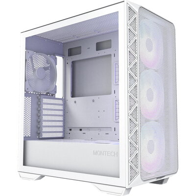 Montech кутия AIR 903 MAX, Mid-tower, TG, 4x140mm Fans, ARGB, White