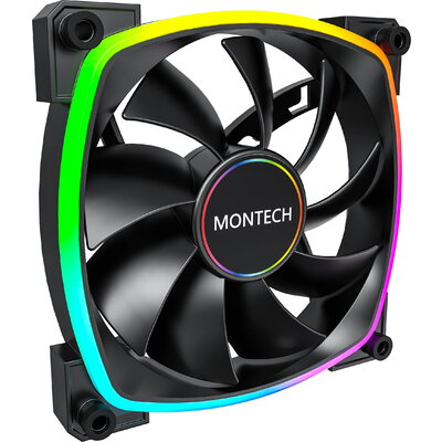 Montech вентилатор AX140 PWM, Fan 140mm, ARGB, Black