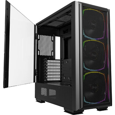 Montech кутия SKY TWO GX, Mid-tower Case, TG, 3x140mm ARGB Fans, Black