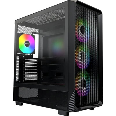 Montech кутия Case ATX - X5 (B) - 4 A-RGB fans, USB-C Montech кутия Case ATX - X5 (B) - 4 A-RGB fans, USB-C