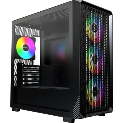 Montech кутия Case mATX - X5M (B) - 4 x 120 mm A-RGB, USB-C Montech кутия Case mATX - X5M (B) - 4 x 120 mm A-RGB, USB-C