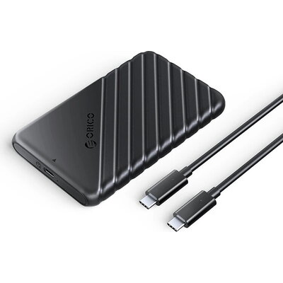 Orico външна кутия за диск Storage - Case - 2.5 inch USB-C Black - 25PW1C-C3-BK