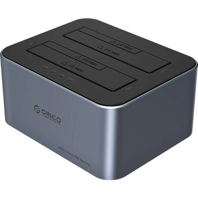 Orico докинг станция Storage - HDD/SSD Dock - 2 BAY Offline Clone 2.5/3.5 USB-C/USB-A - 6626C3-C-V1