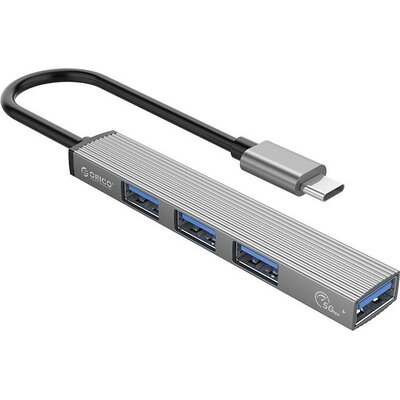 Orico хъб USB3.0/2.0 HUB 4 port - Type-C input - AH-13-GY
