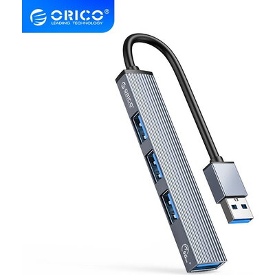 Orico хъб USB3.0/2.0 HUB 4 port, Aluminum - AH-A13-GY