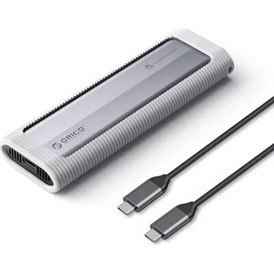 Orico външна кутия за диск Storage - Case - M.2 NVMe/SATA M/B key - USB3.1 Type-C, Silicone Protective Case, 10Gbps - AXM2S-G2-G