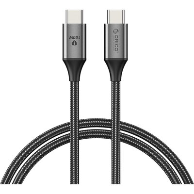 Orico кабел Cable USB C-to-C PD 100W Charging 1.0m Black - CDX-100CC-BK