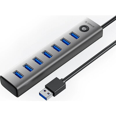 Orico хъб USB3.0 HUB 7 port Black - CL7U-U3-10-GY-BP