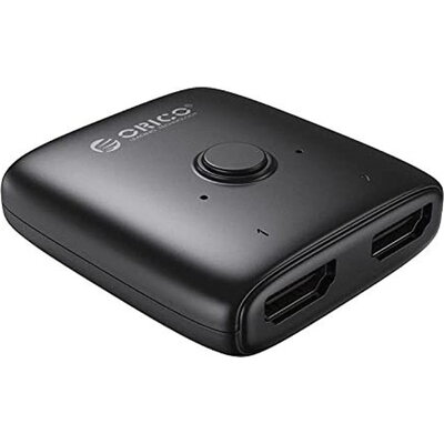 Orico Разклонител превключвател HDMI 2.0 Switcher/Splitter 2-Port Bi-Direction 4K Black - HS2-A1-BK-EP Orico Разклонител превключвател HDMI 2.0 Switcher/Splitter 2-Port Bi-Direction 4K Black - HS2-A1-BK-EP