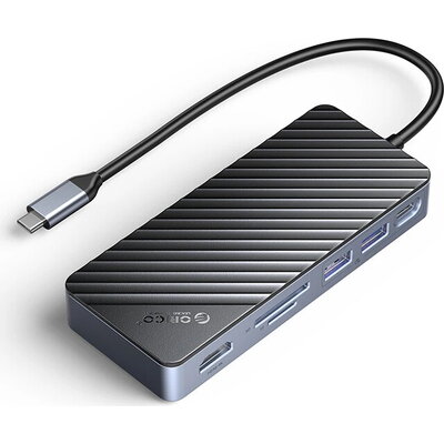 Orico докинг станция Portable Docking station M.2 SATA/NVMe - HDMI, USB3.2-A x 2, USB-C (10Gbps) x 1,USB-C (PD100W), SD/TF - OM2