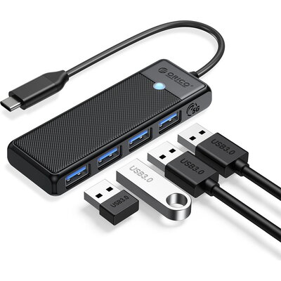 Orico хъб USB3.1 HUB Type-C - 4 x USB3.0 - PAPW4A-C3-015-BK
