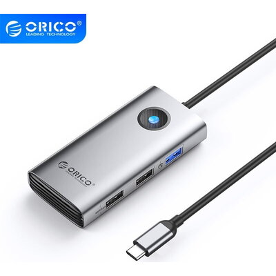 Orico докинг станция Docking Station Type-C Power Distribution 60w - PW11-5P-GY-EP - HDMI, USB3.0 x1, USB2.0 x1