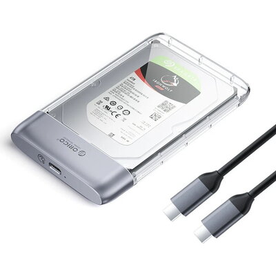 Orico външна кутия за диск Storage - Case - 2.5 inch 5Gbps USB-C Transparent - TX25C3-GY-BP