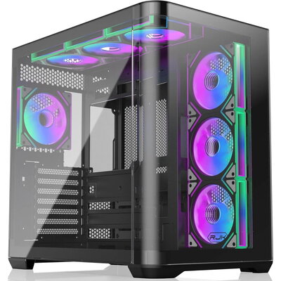 Raijintek кутия Case EATX - ATREUS BT7 Black - 7x Infinity Mirror ARGB Fans