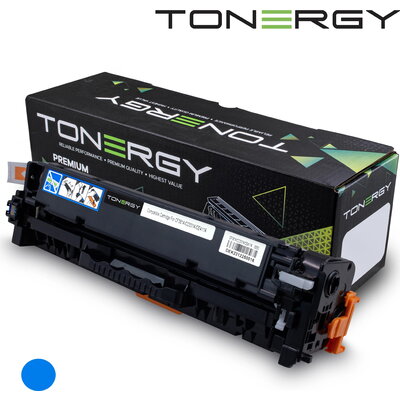 Tonergy съвместима Тонер Касета Compatible Toner Cartridge HP 312A 304A 305A CF381A/CC531A/CE411A Cyan, Standard Capacity 2.7k
