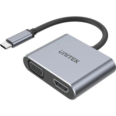 Unitek докинг станция Docking Station Type-C 4-in-1 - uHUB Q4+ Lite D1049A - USB-C PD100W x 1, HDMI x 1, VGA, USB2.0 x 1