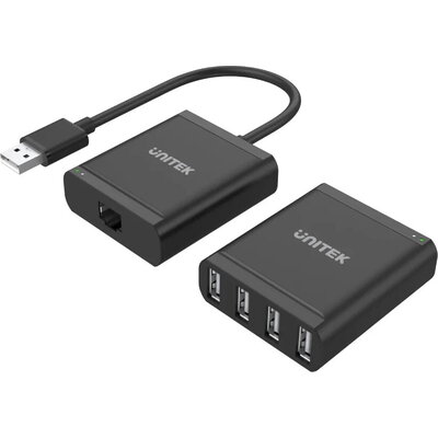 Unitek удължител USB Extension over LAN - USB-A Male to 4 port Female - Y-2516