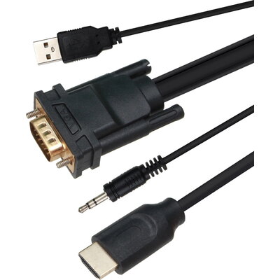 VCom кабел VGA M / HDMI M - CG493A-1.8m