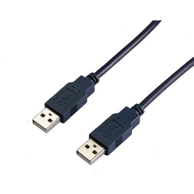 VCom Кабел USB 2.0 AM / AM Black - CU203-B-2m