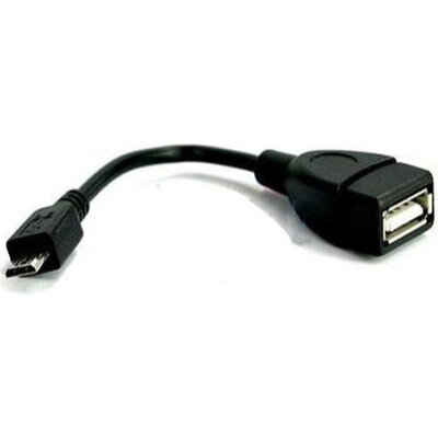 VCom Кабел OTG USB AF / Micro USB Black - CU226-0.2m