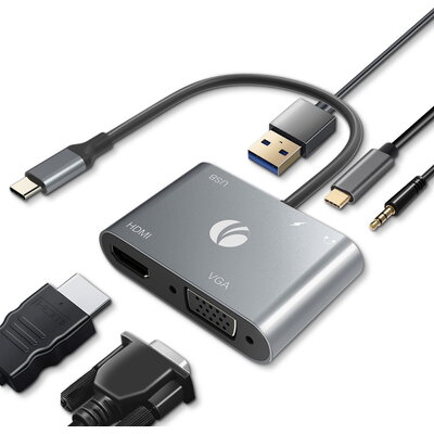 VCom докинг станция Docking Station Type-C Power Distribution 3.0 100W - HDMI, Type-C x 1, USB3.0 - CU4511