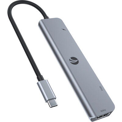 VCom докинг станция Docking Station Type-C 7-in-1 - CUE39 - PD3.0 100W, HDMI x 2, USB3.0 x 2, SD, TF