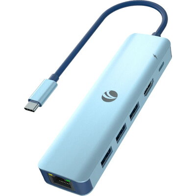 VCom докинг станция Docking Station Type-C 6-in-1 - CUE55 - PD3.0 100W, LAN 1000Mbps, HDMI, USB3.0 x 3