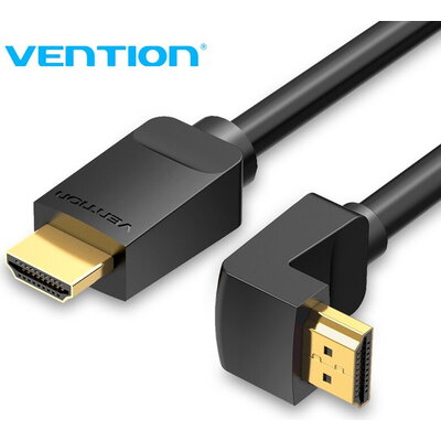 Vention Кабел HDMI Right Angle 270 Degree v2.0 M / M 4K/60Hz Gold - 1.5M Black - AAQBG
