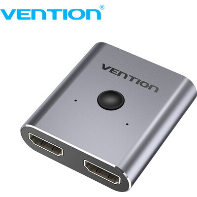 Vention Разклонител превключвател HDMI 2.0 Switcher/Splitter 2-Port Bi-Direction - Silver Aluminium - AFUH0 Vention Разклонител превключвател HDMI 2.0 Switcher/Splitter 2-Port Bi-Direction - Silver Aluminium - AFUH0