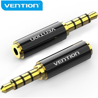 Vention адаптер Adapter Audio 3.5mm M / 2.5mm F  Black Metal - BFBB0