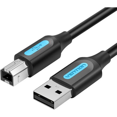 Vention Кабел USB 2.0 A Male to B Male, Black 1.5m - COQBG