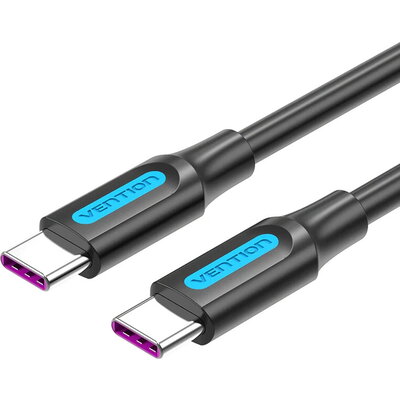 Vention Кабел USB 2.0 Type-C to Type-C - 2M Black 5A Fast Charge - COTBH
